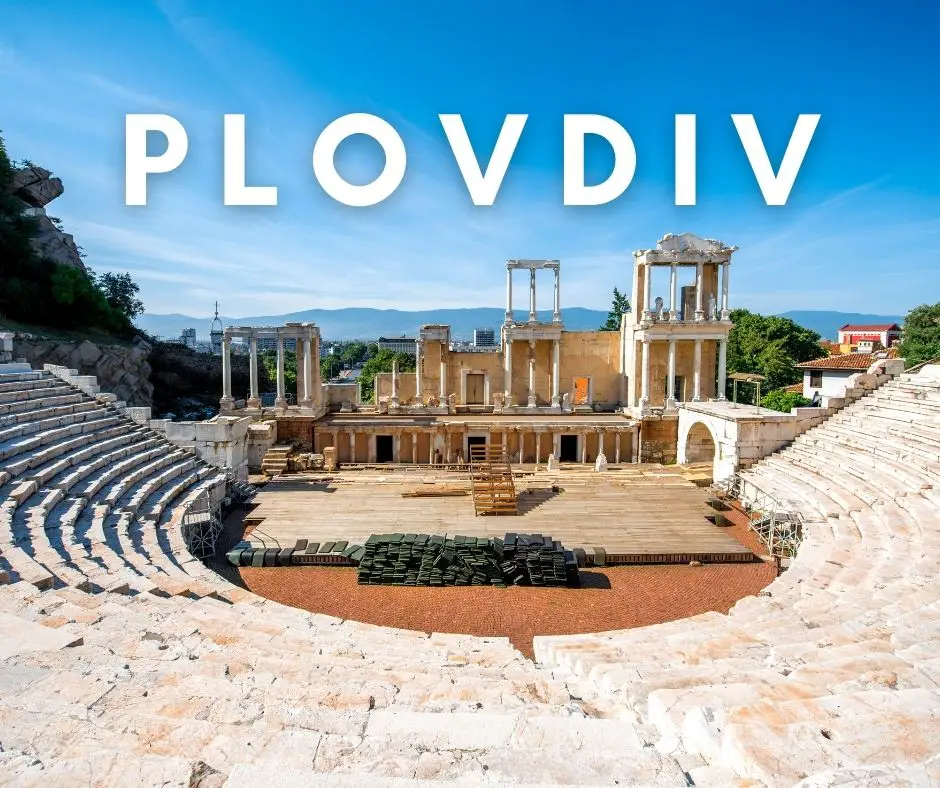 Interior del anfiteatro romano de Plovdiv